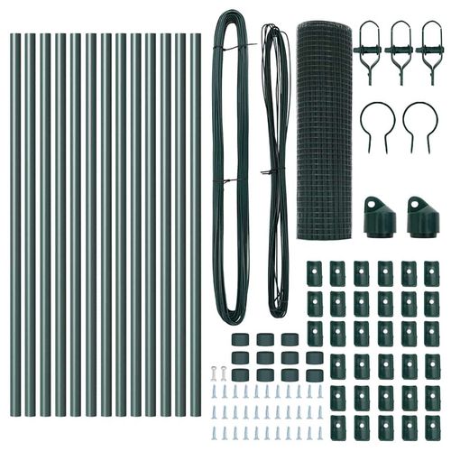 Ogrodzenie z słupkami Zielony 0.6 x 25 m Stal na Arena.pl