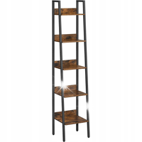 Regał wąski półka na książki 5 poziomów 170cm LOFT