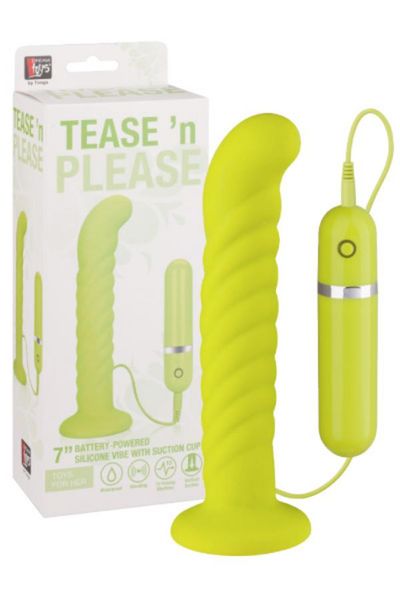 Tease n Please Dildo, Wibrator G-Spot Green zdjęcie 1