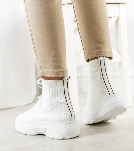 Białe sneakersy skarpetkowe Dowden 41 na Arena.pl