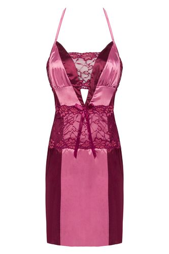 ELEGANCKA KOSZULKA SATYNOWA Z KORONKĄ STRINGI M na Arena.pl