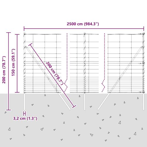 Ogrodzenie pastwiskowe Srebrny 25 x 1.5 m Stal galwanizowana na Arena.pl