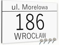 Tabliczka adresowa Aluminiowa Tablica adres posesji Biała 20x15