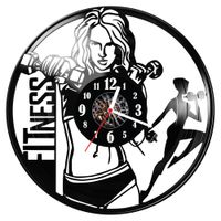 Zegar ścienny z płyty winylowej Fitness 1246.14