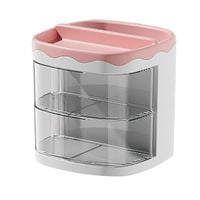 szkatułka organizer różowy z szufladkami cb30r