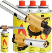 PALNIK GAZOWY MOSIĘŻNY DO GAZU NA KARTUSZ + 4 KARTUSZE GAZOWE ALPEN