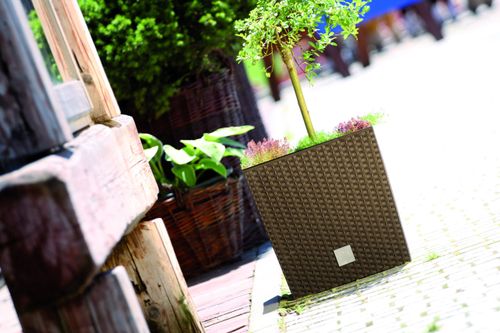 Doniczka RATO niska DRTS200L z wkładem | Antracyt na Arena.pl