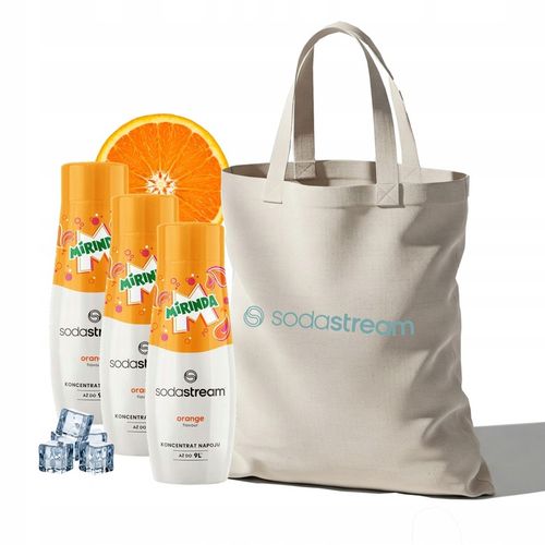 Zestaw Syrop koncentrat do wody SodaStream MIRINDA 3x440ml + Torba GRATIS na Arena.pl