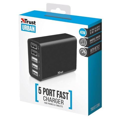 Trust Ultraszybka ładowarka 5 USB na Arena.pl