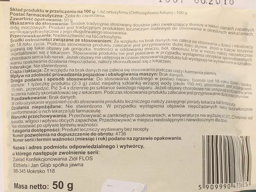Liść ortosyfonu - Flos - 50g na Arena.pl