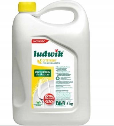 LUDWIK Płyn do mycia naczyń cytrynowy 5 kg na Arena.pl