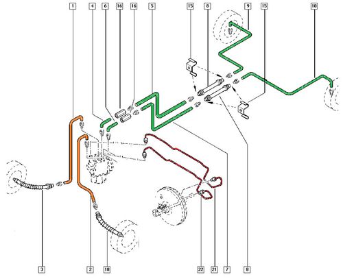 Renault Twingo 2 - zestaw przewodów hamulcowych sztywnych miedzianych na Arena.pl