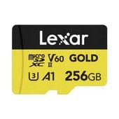 Lexar Karta Pamięci GOLD MicroSDXC 256GB V60 U3 UHS-II A1 Zapis 180 MB/s