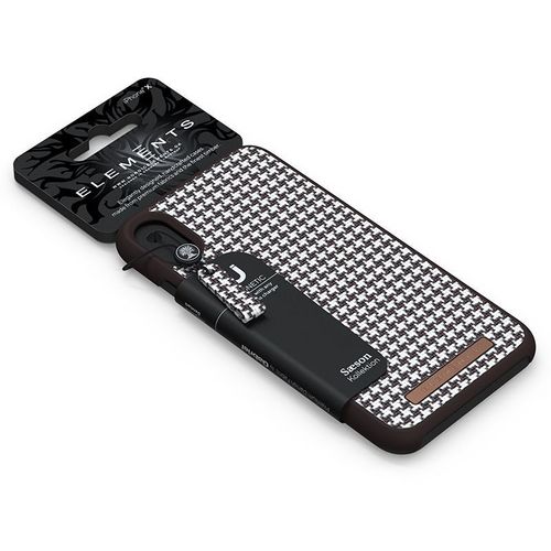 Materiałowe etui iPhone SE 2020 8 7 (Dark Brown Pattern 2) na Arena.pl