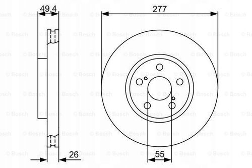 TARCZA HAM PRZOD 277X26 V BOSCH na Arena.pl