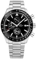 zegarek męski giewont chronograph sapphire srebrno czarny gw8720-b2