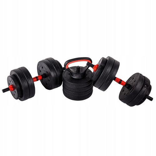 HANTLE BITUMICZNE REGULOWANE 2x20 KG+SZTANGA+UCHWYTY KETTLEBELL RP12-40 na Arena.pl