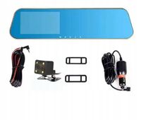 WIDEOREJESTRATOR LUSTERKO KAMERA SAMOCHODOWA COFANIA PRZÓD TYŁ MENU PL