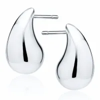 ELEGANCKIE RODOWANE SREBRNE KOLCZYKI GŁADKIE ŁEZKI KROPLE SOPLE POŁYSK