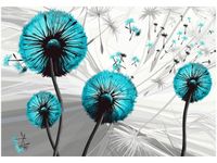 100 70CM OBRAZ PŁÓTNO DMUCHAWCE TURKUSACH PŁÓTNO RAMA