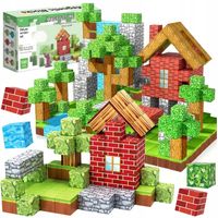 Klocki magnetyczne 3D kostki budowlane sześciany Pixele Zestaw XL 100 el.