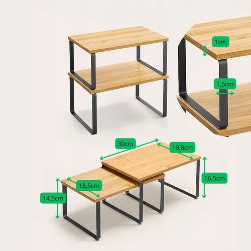 Zestaw 2 szt półek na przyprawy kubki talerze do kuchni łazienki na na Arena.pl