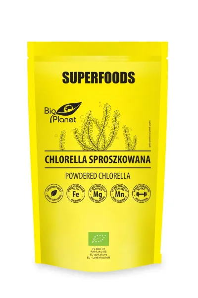 Chlorella Sproszkowana BIO 200 g - BIO Planet zdjęcie 1