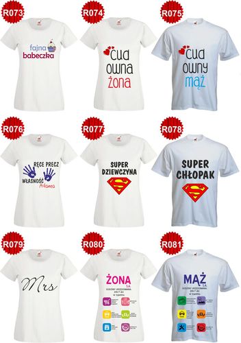 KOSZULKA t-shirt dla zakochanych PAR ŻONA IDEALNA na Arena.pl