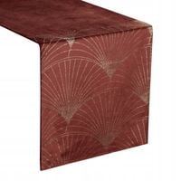 Bieżnik welwetowy BLINK 14 35x140 cm ceglasty OBRUS dekoracyjny GLAMOUR