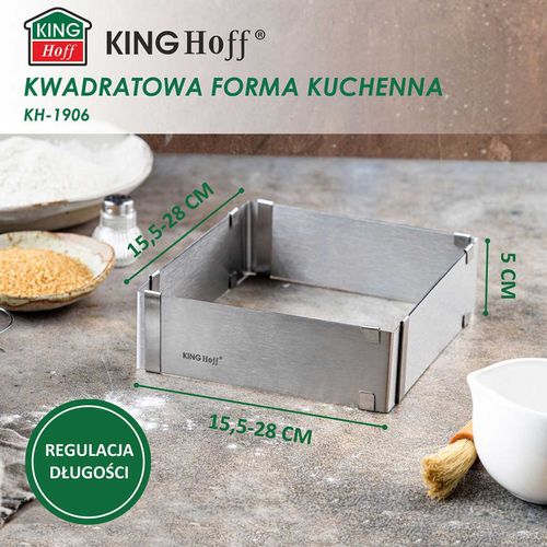 forma regulowana rant do ciast tortów kinghoff kh-1906 kwadratowa na Arena.pl