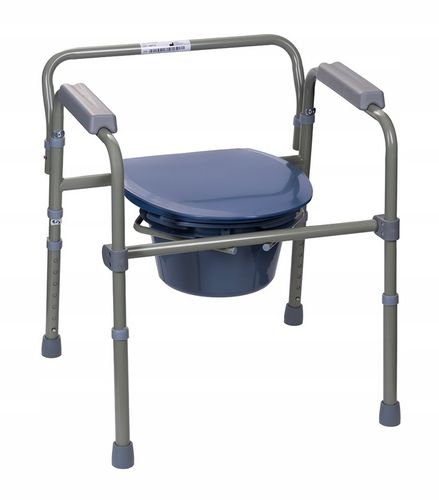 KRZESŁO TOALETOWE TOALETA WC DLA SENIORA SKŁADANE 3w1 PRZENOŚNE MOCNE MED na Arena.pl