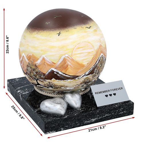 Urna pogrzebowa z motywem zachodzącego słońca Artystyczna urna na prochy na Arena.pl