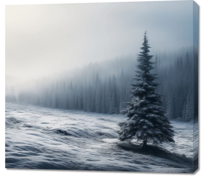 Obraz 100x90cm Samotna Choinka zdjęcie 1