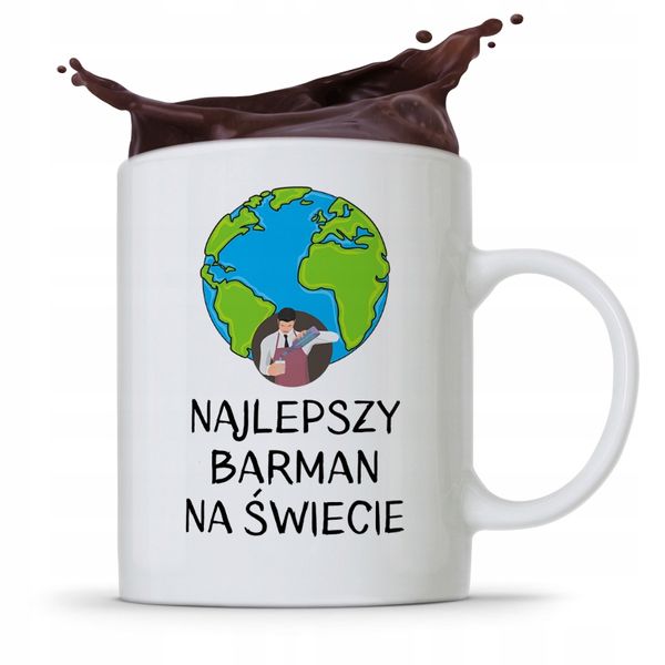 Kubek Prezent Dla Barmana Barmanki Najlepszy Z Nadrukiem Ze Zdjęciem zdjęcie 1