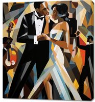 Obraz 90x100cm Jazzowa Wieczorna Harmonia