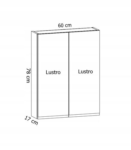 Szafka łazienkowa wisząca ANTICO 60 z lustrem biała (W2) na Arena.pl