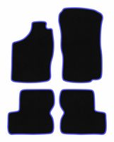Dywaniki welurowe CARLUX-BLUE do Opel Astra F, czarne/niebieskie