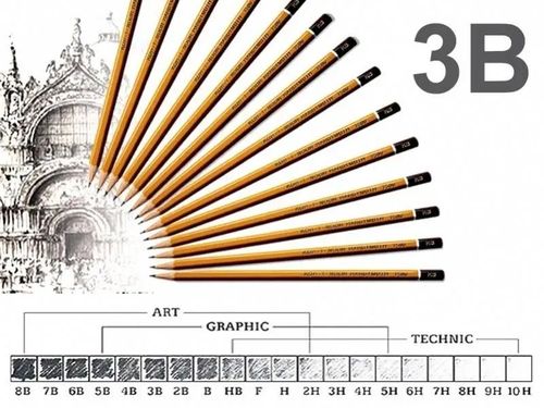 Ołowek Grafitowy  Koh-I-Noor 1500-3B (12) 2407 na Arena.pl