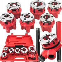 GWINTOWNICA RĘCZNA DO NACINANIA GWINTÓW RUR Z GRZECHOTKĄ NARZYNKAMI 6 SZT