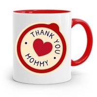 Kubek Czerwony Prezent Dla Mamy Thank You Mommy Z Nadrukiem Ze Zdjęciem