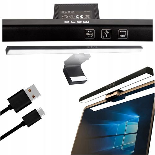 LAMPKA LED NA MONITOR DO KOMPUTERA NOCNA REGULOWANA MOCNA LISTWA 50CM USB-C na Arena.pl