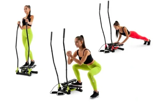 Stepper treningowy skrętny z ramionami nordic walking z linkami i regulacją na Arena.pl