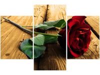 90X60CM OBRAZ RÓŻA UKOCHANEJ TRZY OBRAZY