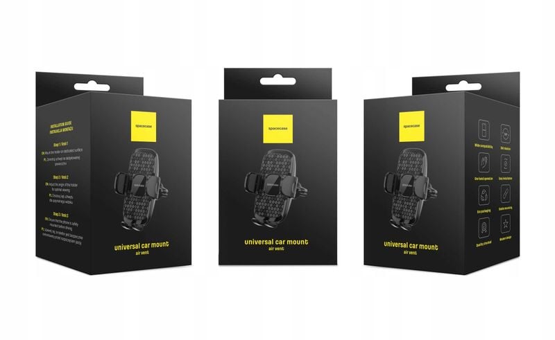 Spacecase Car Holder Sc12 Ghost Air Vent Black zdjęcie 16