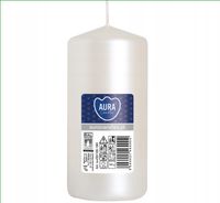 Świeca walec BISPOL Aura 20H 10CM SW50/100 BIAŁA PERŁOWA