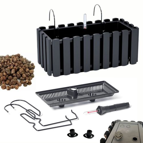 3x Skrzynka na balustradę DDEF400W Doniczka balkonowa + Keramzyt 3l na Arena.pl