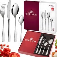 GERLACH ZESTAW SZTUĆCÓW KOMPLET OBIADOWY NA 6 OS ANTICA POŁYSK 24EL PUDEŁKO