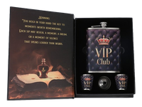 Elegancka Piersiówka 8 OZ ok. 240 ml VIP Club w Opakowaniu Prezentowym