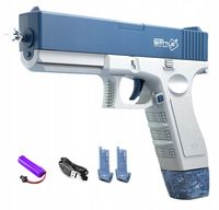 ELEKTRYCZNY AUTOMATYCZNY PISTOLET NA WODĘ DWA MAGAZYNKI GLOCK