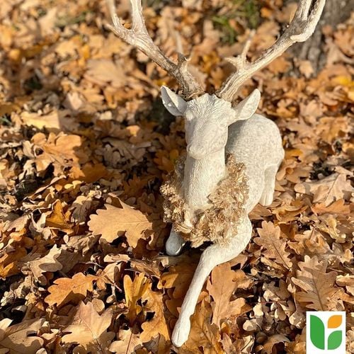 Figurka dekoracyjna świąteczna renifer jeleń duży leżący 53x50x29 na Arena.pl